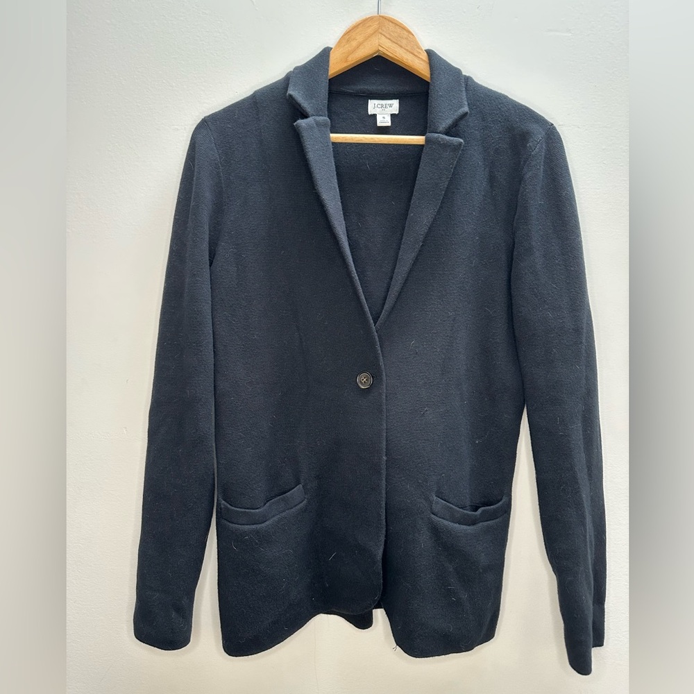 JCREW | Black Sweater Knit Blazer | Size S